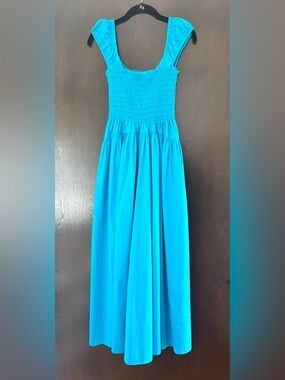 La Ligne Turquoise Smocked Dress